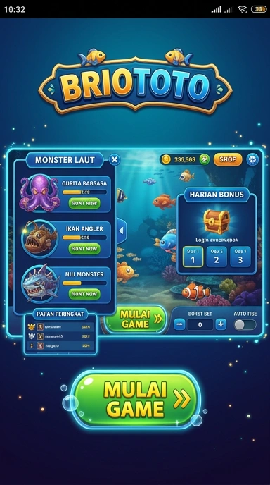 Antarmuka modern dan intuitif dari briototo.